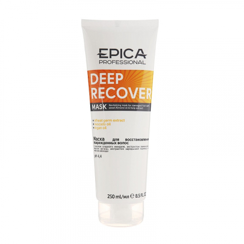 EPICA Deep Recover / Маска для восстановления поврежденных волос с маслом сладкого миндаля и экстрактом ламинарии, 250 мл