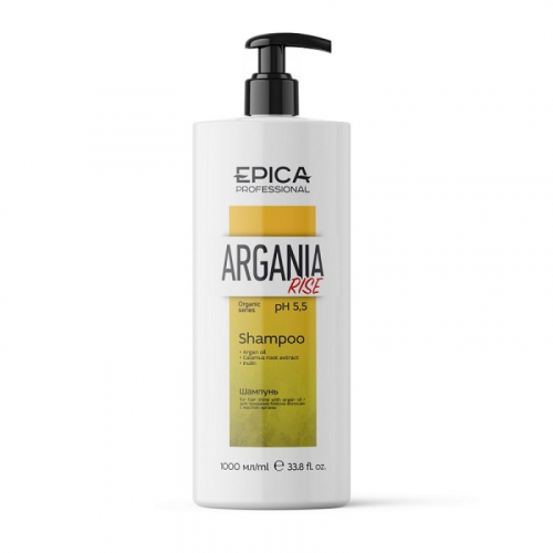 EPICA Argania Rise ORGANIC Шампунь для придания блеска с маслом арганы, 1000 мл.