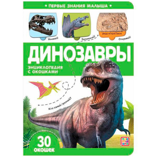 Книга 9785001346692 Первые знания малыша(с окошками). Динозавры в Нижнем Новгороде