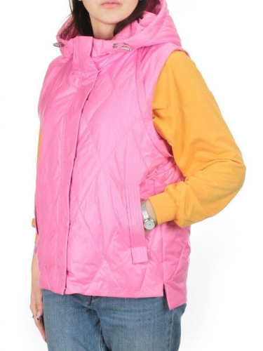 23-018 PINK Куртка-жилет демисезонная женская (синтепон 100 гр.) размер 42 идет на 48 российский