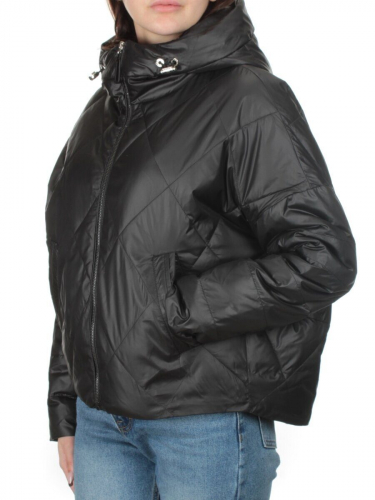 23-126 BLACK Куртка демисезонная женская (синтепон 100 гр.) размер 54 российский