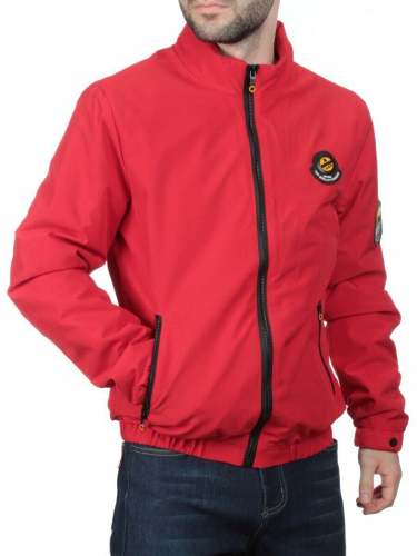 EM25057 RED Куртка-бомбер мужская демисезонная (100 гр. синтепон) размер L - 46 российский