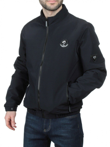 EM25057-1 BLACK Куртка-бомбер мужская демисезонная (100 гр. синтепон) размер L - 46 российский