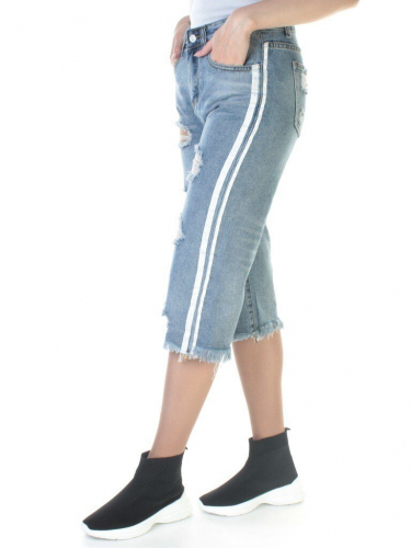 6521 Бриджи джинсовые женские (98% хлопок, 2% полиэстер) размер M - 44российский