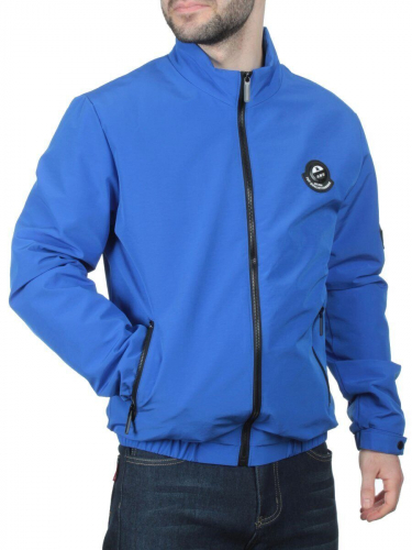 EM25057-1 BLUE Куртка-бомбер мужская демисезонная (100 гр. синтепон) размер XL - 48 российский