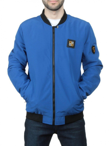 EM25056 BLUE Куртка-бомбер мужская демисезонная (100 гр. синтепон) размер L - 46 российский