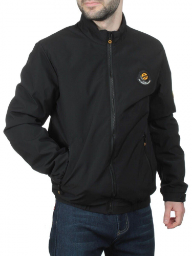 EM25057 BLACK Куртка-бомбер мужская демисезонная (100 гр. синтепон) размер L - 46 российский