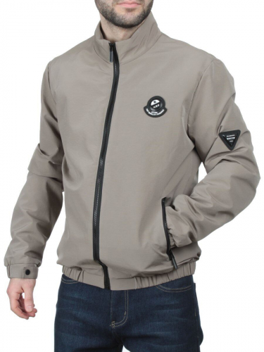 EM25057-1 BEIGE Куртка-бомбер мужская демисезонная (100 гр. синтепон) размер XL - 48 российский