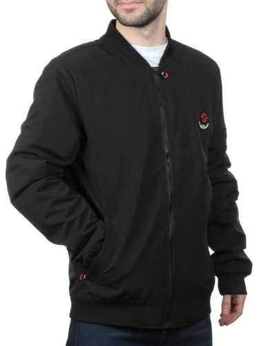 EM25056-2 BLACK Куртка-бомбер мужская демисезонная (100 гр. синтепон) размер L - 46 российский
