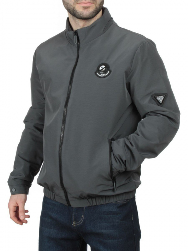EM25057-1 DARK GRAY Куртка-бомбер мужская демисезонная (100 гр. синтепон) размер L - 46 российский