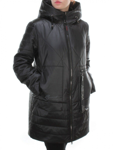 BM-1011 BLACK Куртка демисезонная женская АЛИСА (100 гр. синтепон) размер 48