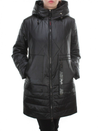BM-1011 BLACK Куртка демисезонная женская АЛИСА (100 гр. синтепон) размер 48