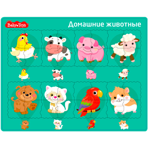 Пазл планшетный Домашние животные серия Baby Toys 05237 в Нижнем Новгороде