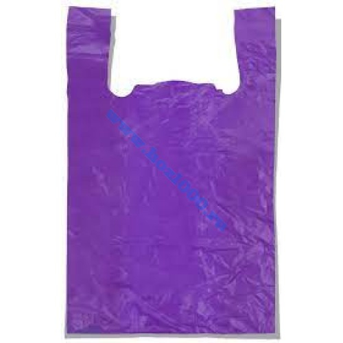 Пакет-майка однотонный, фиолетовый 25х45см. (100шт.)