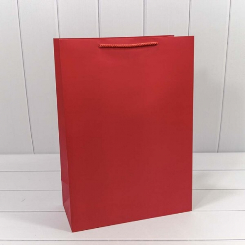 Подарочный пакет люкс бумажный 32*45*15 см Фактура красный 441229