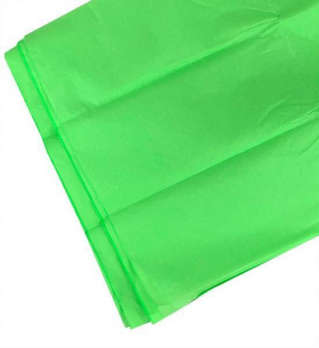 Бумага упаковочная тишью 50*75 см Флюорисцентный Зеленый 10 листов 17 г/м2 531925