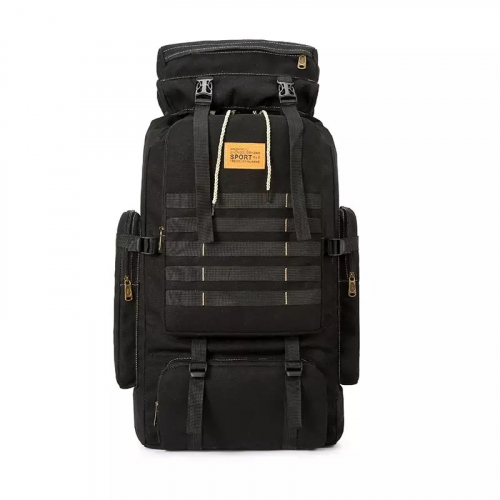 Рюкзак EVEVEM,70л, В70*Ш35*Г25, ткань брезент, цвет черный (146-003)