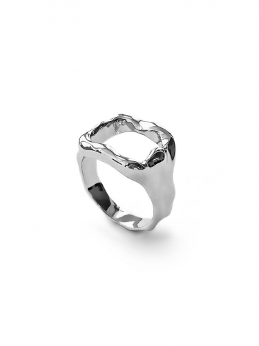 Серебряное кольцо-печатка «Слияние»
