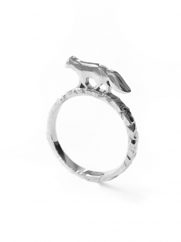 Серебряное кольцо «Лиса»