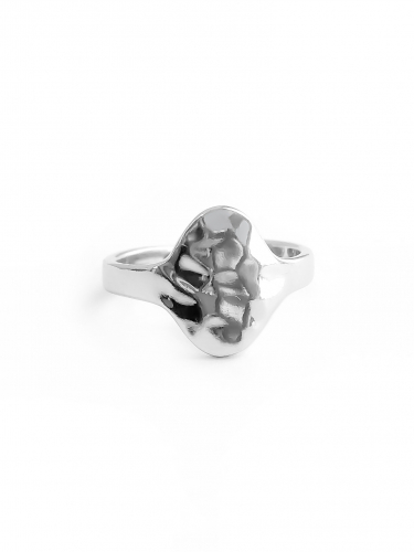 Серебряное битое кольцо «Печатка» на верхнюю фалангу