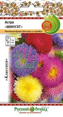 Цветы Астра Минуэт смесь (50 шт) Русский Огород