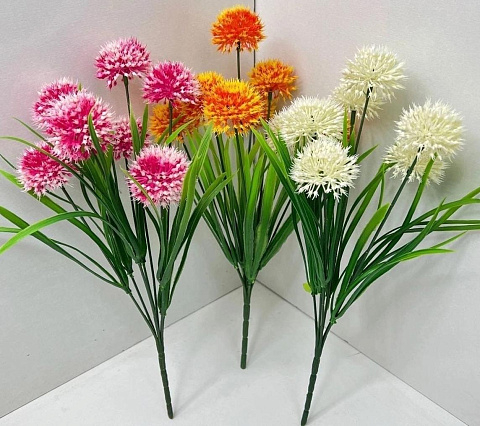 Цветы искусственные декоративный Лук 5-7 бутонов 30см