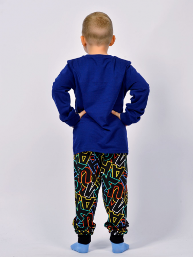 92211 Пижама для мальчика т.синий/цветные буквы
