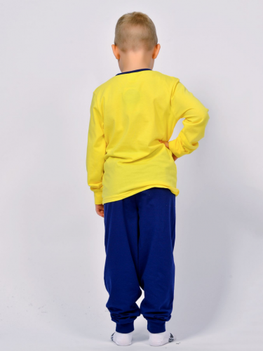 92205 Пижама для мальчика желтый/т.синий