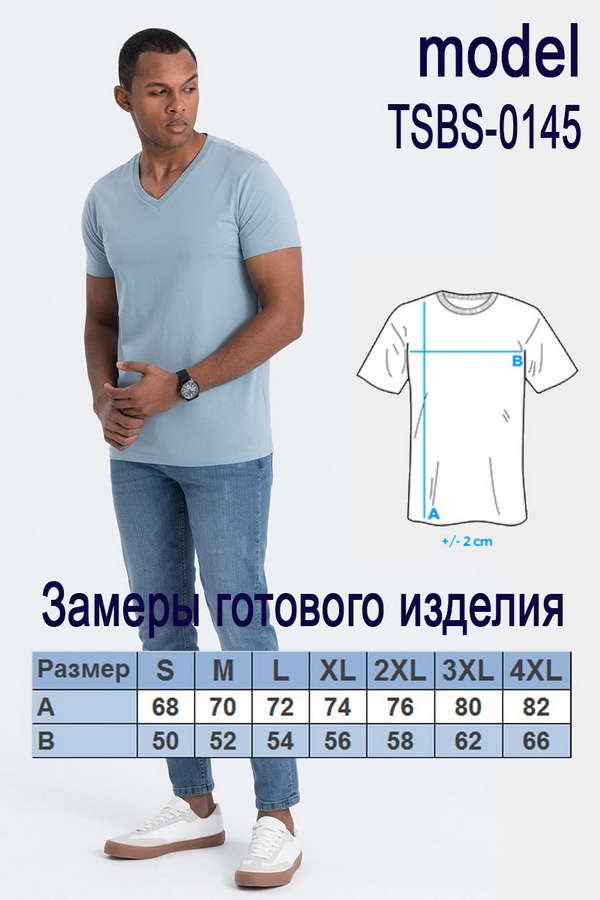 Футболка OMBRE TSBS-0145-niebieska