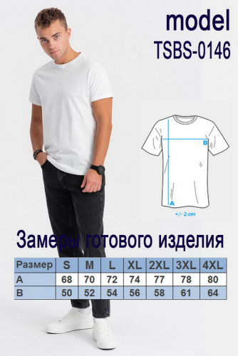 Футболка OMBRE TSBS-0146-niebieski