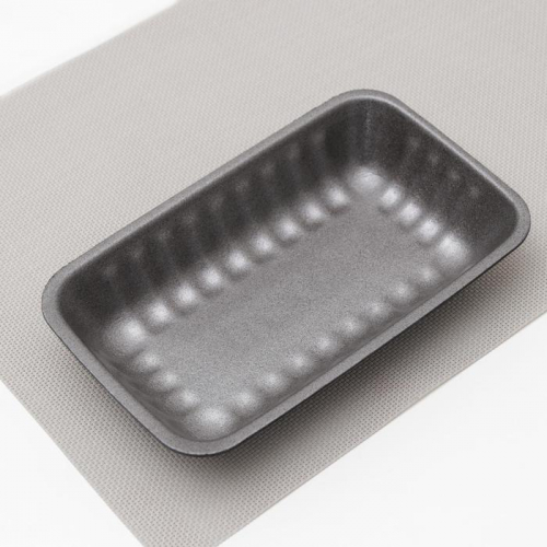 Подложка-лоток для продуктов одноразовая, 22,5×13,5×4 см, цвет чёрный