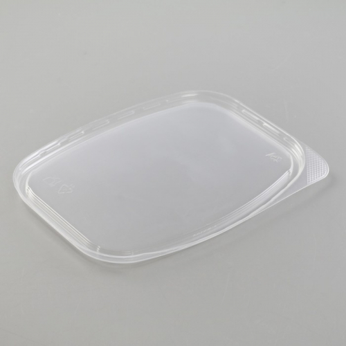 Крышка одноразовая «Юпласт», 13,8×10,2×9 см, для среднего контейнера, цвет прозрачный