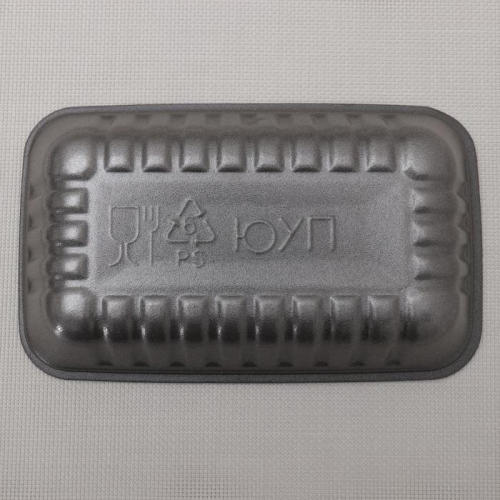 Подложка-лоток для продуктов одноразовая, 22,5×13,5×4 см, цвет чёрный