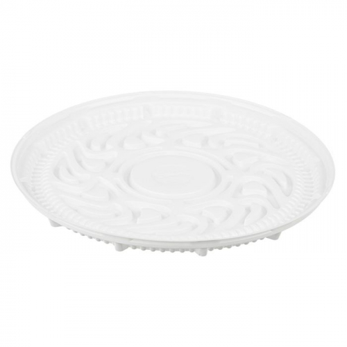 Контейнер для торта Т-266Д, круглый, цвет белый, размер 26,5 х 26,5 х 0,4 см