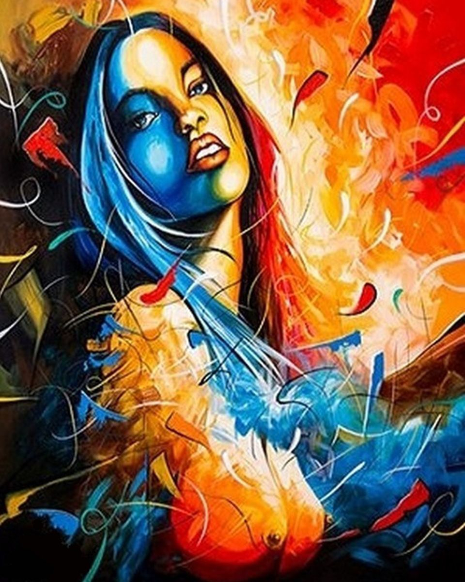 Алмазная мозаика круглыми стразами 40x50