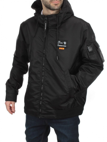 8734 BLACK Куртка мужская демисезонная (100 гр. синтепон) размер 48