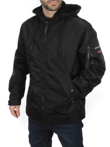 8798 BLACK Куртка мужская демисезонная (100 гр. синтепон) размер 48
