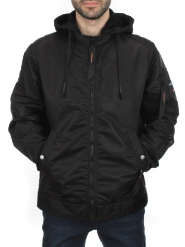 8798 BLACK Куртка мужская демисезонная (100 гр. синтепон) размер 48