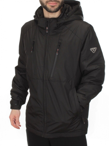 DY892 BLACK Куртка мужская демисезонная (100 гр. холлофайбер) размер 48