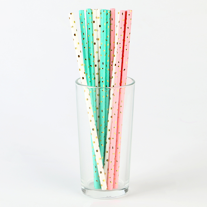 Трубочки коктейльные бумажные 12 шт. «Романтика»