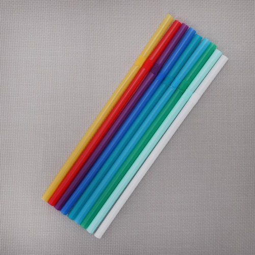 Трубочки одноразовые для коктейля Доляна, 0,8×24 см, 100 шт, с гофрой, цвет микс