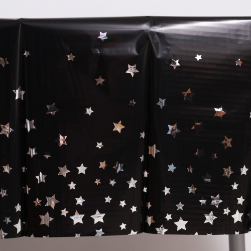 Скатерть «Звёзды», 137 × 183 см, цвет серебро