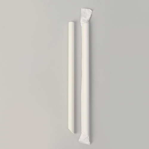 Трубочки для коктейля, бумажные, в индивидуальной упаковке, D= 1,2 см.