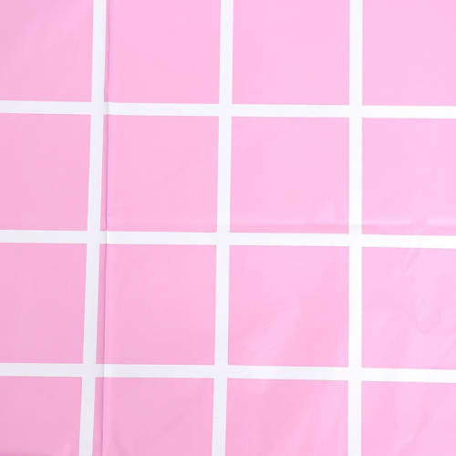 Скатерть в клетку 137 × 183 см, розовая
