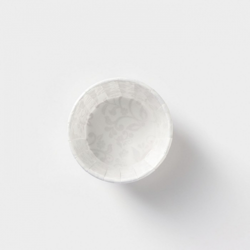 Форма для выпечки круглая Доляна «Вензель белый», d=6,5 см, цвет белый