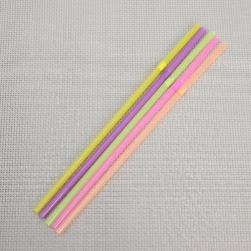 Трубочки одноразовые для коктейля, 0,5×21 см, 50 шт, с гофрой, цвет микс