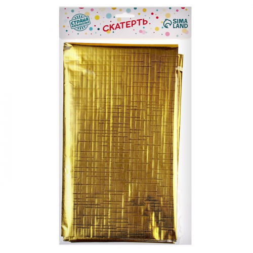 Скатерть фольгированная 137 × 183 см, золотая