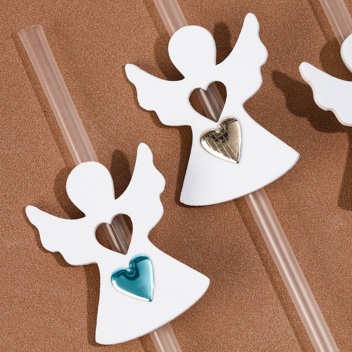 Трубочки для коктейля «Ангел» на пасху, набор 6 шт.