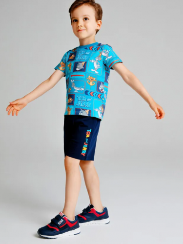 769 р.  1031 р.  Комплект трикотажный для мальчиков: фуфайка (футболка), шорты