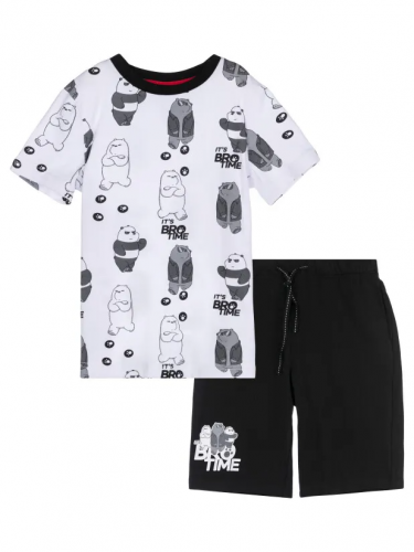 999 р.  1240 р.  Комплект трикотажный для мальчиков: фуфайка (футболка), шорты